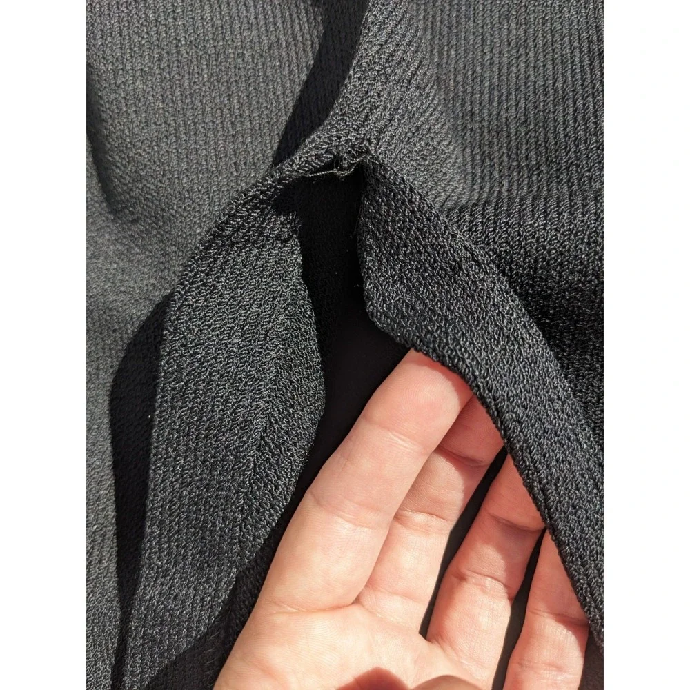 Vintage St John Collection Santana Knit 2 Piece Skirt Suit Set 6 Black Cream - Picture 15 of 16